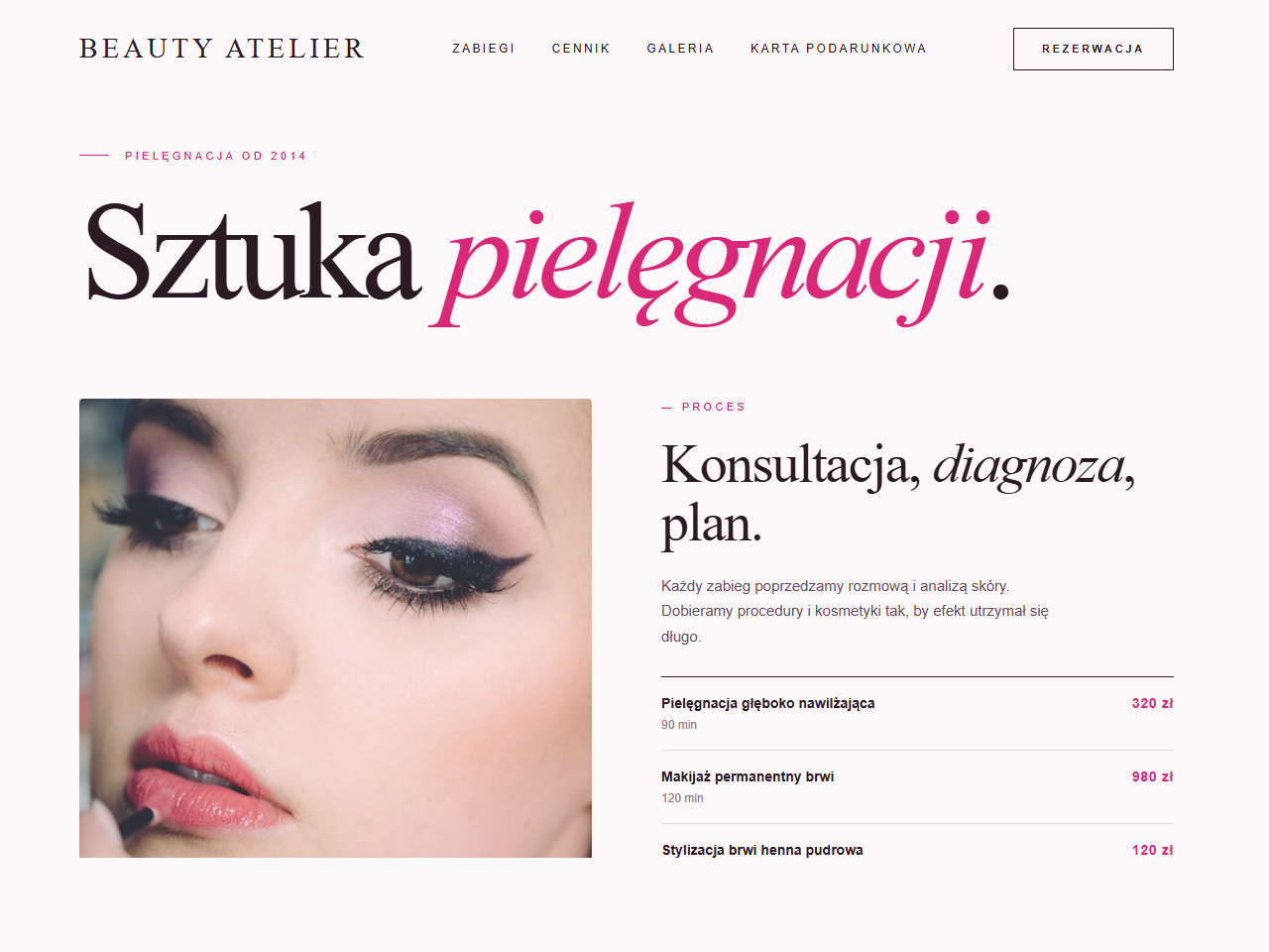Przykładowa strona — Salon kosmetyczny